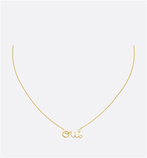 dior oui necklace|Oui necklace, 18K yellow gold and diamond .